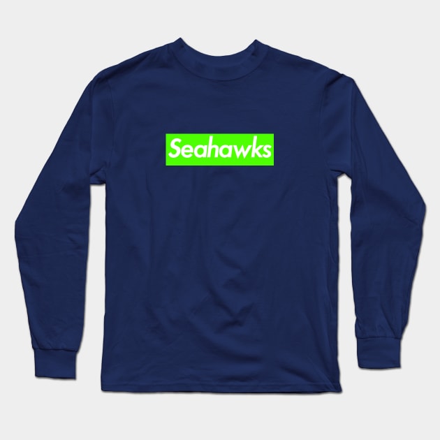 Supreme Seattle Seahawks (Green) Long Sleeve T-Shirt by gabradoodle